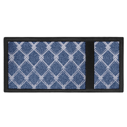 Geometric Denim Jeans Pattern Print Trifold Wallet