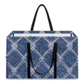 Geometric Denim Jeans Pattern Print Utility Tote Bag