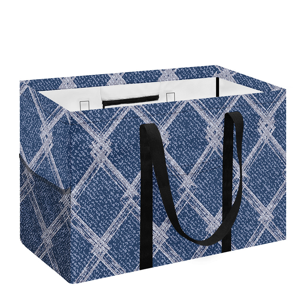 Geometric Denim Jeans Pattern Print Utility Tote Bag