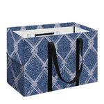 Geometric Denim Jeans Pattern Print Utility Tote Bag