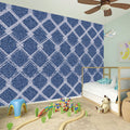 Geometric Denim Jeans Pattern Print Wall Sticker