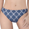 Geometric Denim Jeans Pattern Print Women's Thong
