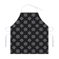 Geometric Dot Flower Pattern Print Adjustable Apron