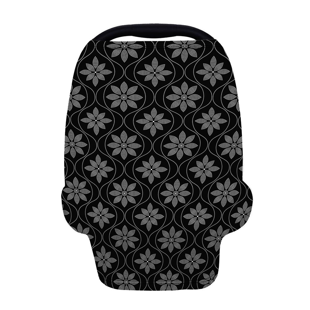 Geometric Dot Flower Pattern Print Baby Seat Cover