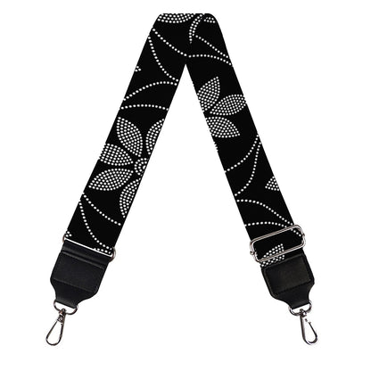 Geometric Dot Flower Pattern Print Bag Strap