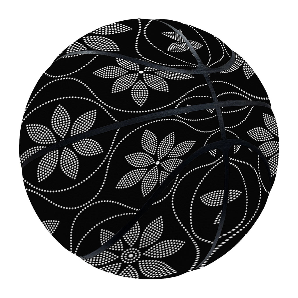 Geometric Dot Flower Pattern Print Basketball