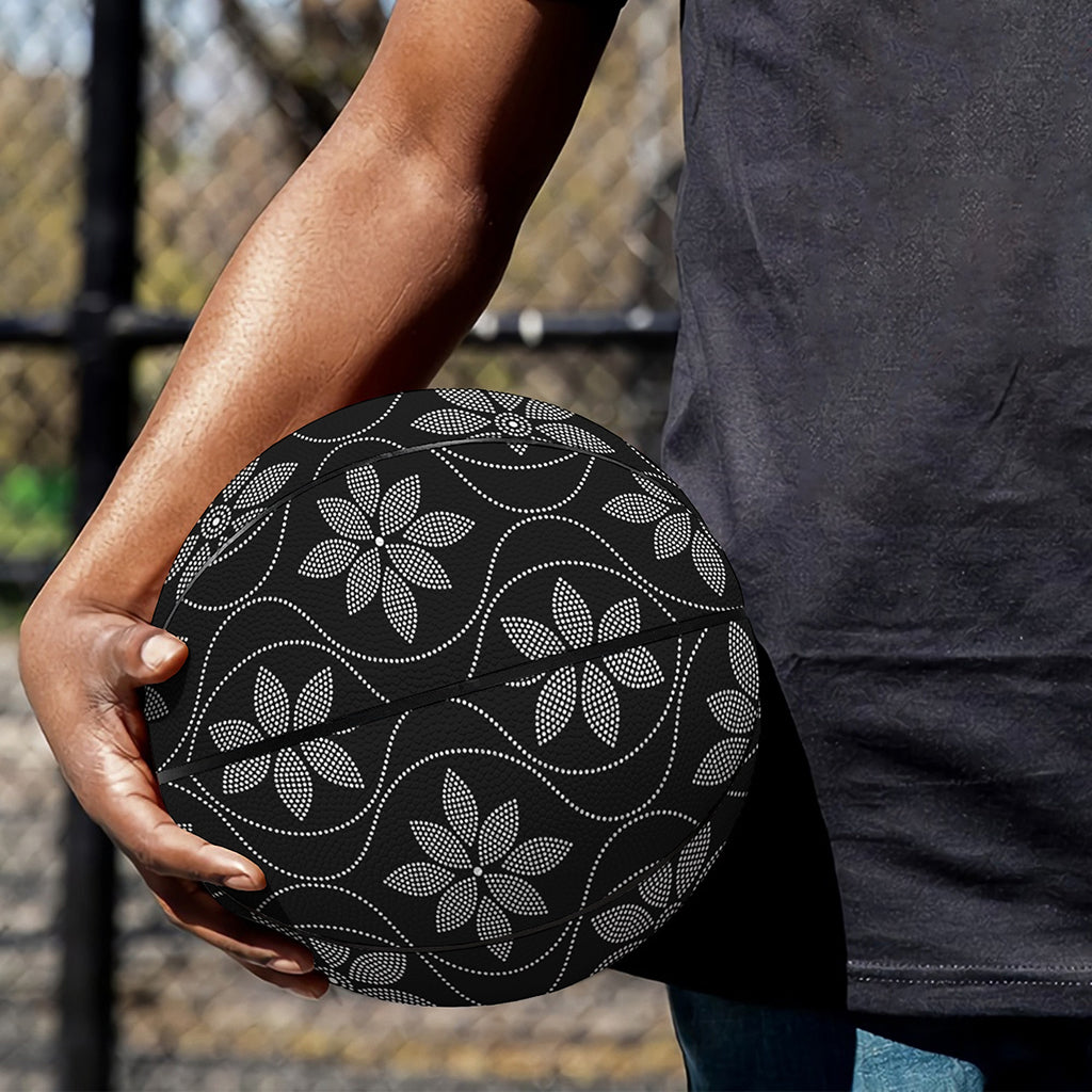 Geometric Dot Flower Pattern Print Basketball