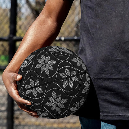 Geometric Dot Flower Pattern Print Basketball