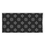 Geometric Dot Flower Pattern Print Beach Towel