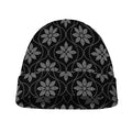 Geometric Dot Flower Pattern Print Beanie