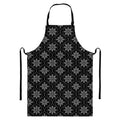 Geometric Dot Flower Pattern Print Bib Apron With Pocket