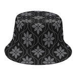 Geometric Dot Flower Pattern Print Bucket Hat