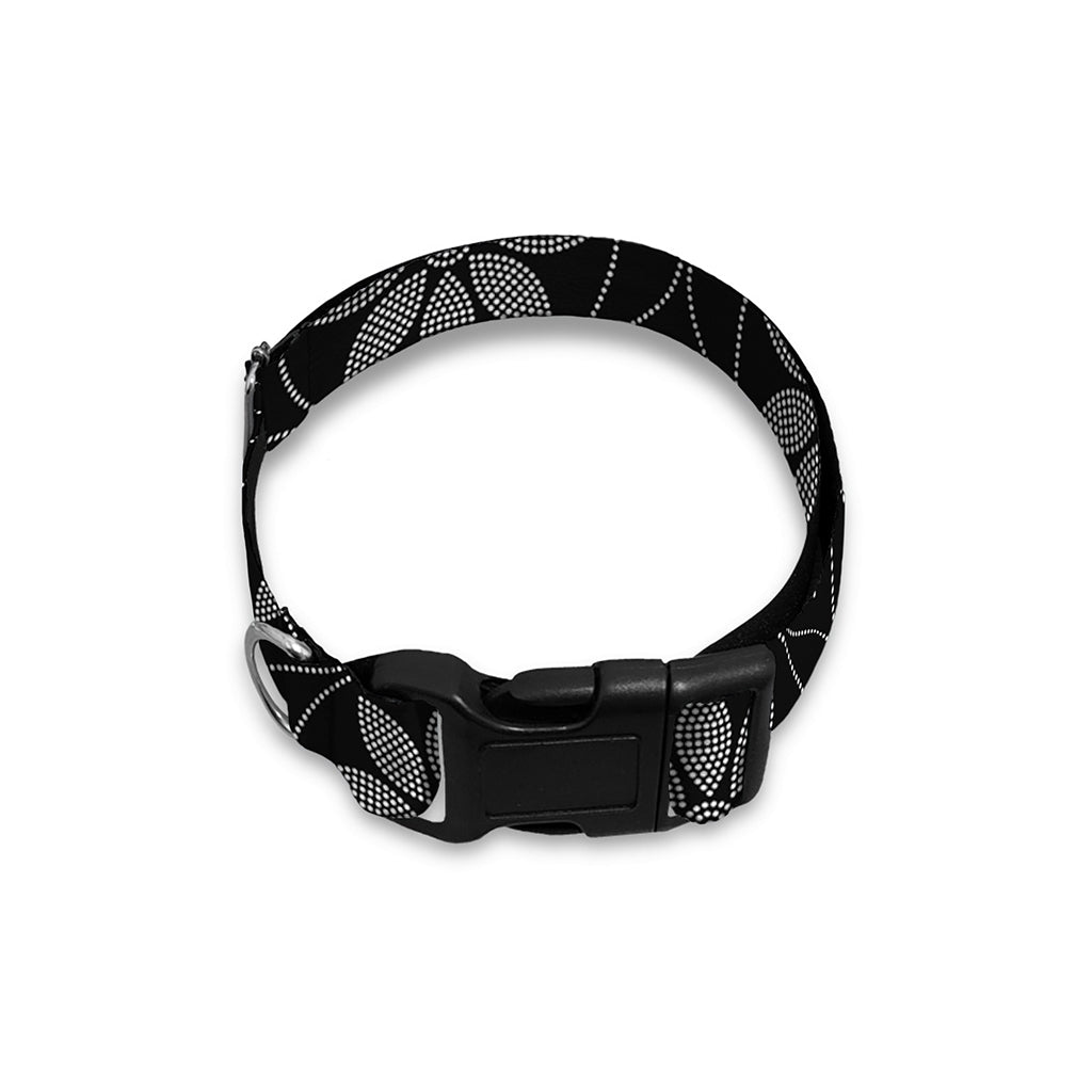 Geometric Dot Flower Pattern Print Dog Collar