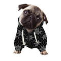 Geometric Dot Flower Pattern Print Dog Zip Up Hoodie