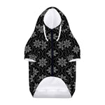 Geometric Dot Flower Pattern Print Dog Zip Up Hoodie