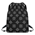 Geometric Dot Flower Pattern Print Drawstring Backpack