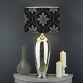 Geometric Dot Flower Pattern Print Drum Lamp Shade