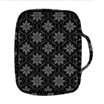 Geometric Dot Flower Pattern Print Front Pocket Bible Bag