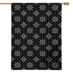 Geometric Dot Flower Pattern Print House Flag