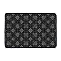 Geometric Dot Flower Pattern Print Kitchen Mat