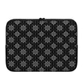 Geometric Dot Flower Pattern Print Laptop Sleeve