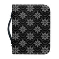 Geometric Dot Flower Pattern Print Leather Bible Cover