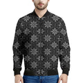 Geometric Dot Flower Pattern Print Men's Bomber Jacket