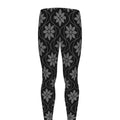 Geometric Dot Flower Pattern Print Men's Leggings