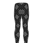 Geometric Dot Flower Pattern Print Men's leggings