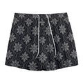Geometric Dot Flower Pattern Print Mesh Shorts