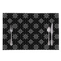 Geometric Dot Flower Pattern Print Placemat