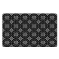 Geometric Dot Flower Pattern Print Polyester Doormat