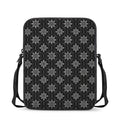 Geometric Dot Flower Pattern Print Rectangular Crossbody Bag