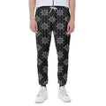 Geometric Dot Flower Pattern Print Joggers