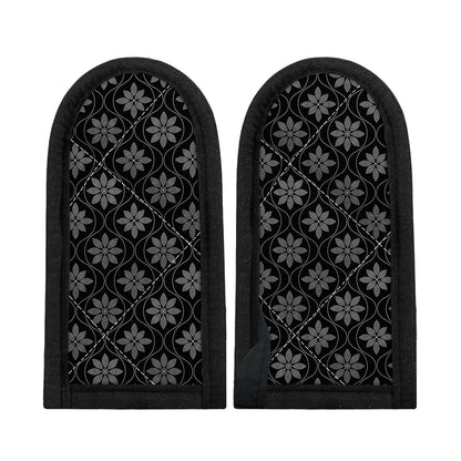 Geometric Dot Flower Pattern Print Skillet Handle Cover