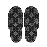 Geometric Dot Flower Pattern Print Slippers