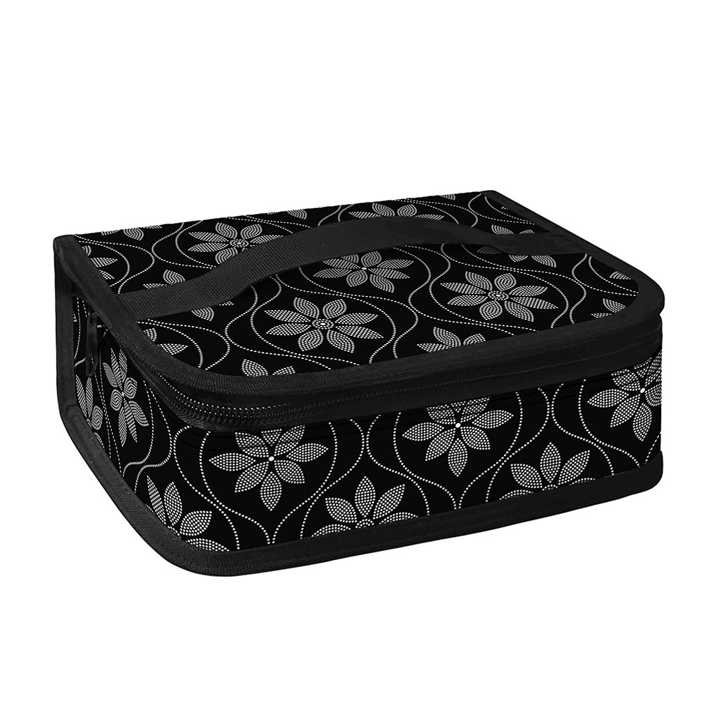 Geometric Dot Flower Pattern Print Small Lunch Bag