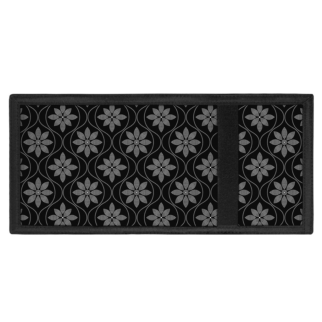 Geometric Dot Flower Pattern Print Trifold Wallet
