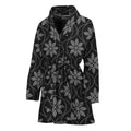 Geometric Dot Flower Pattern Print Women's Bathrobe