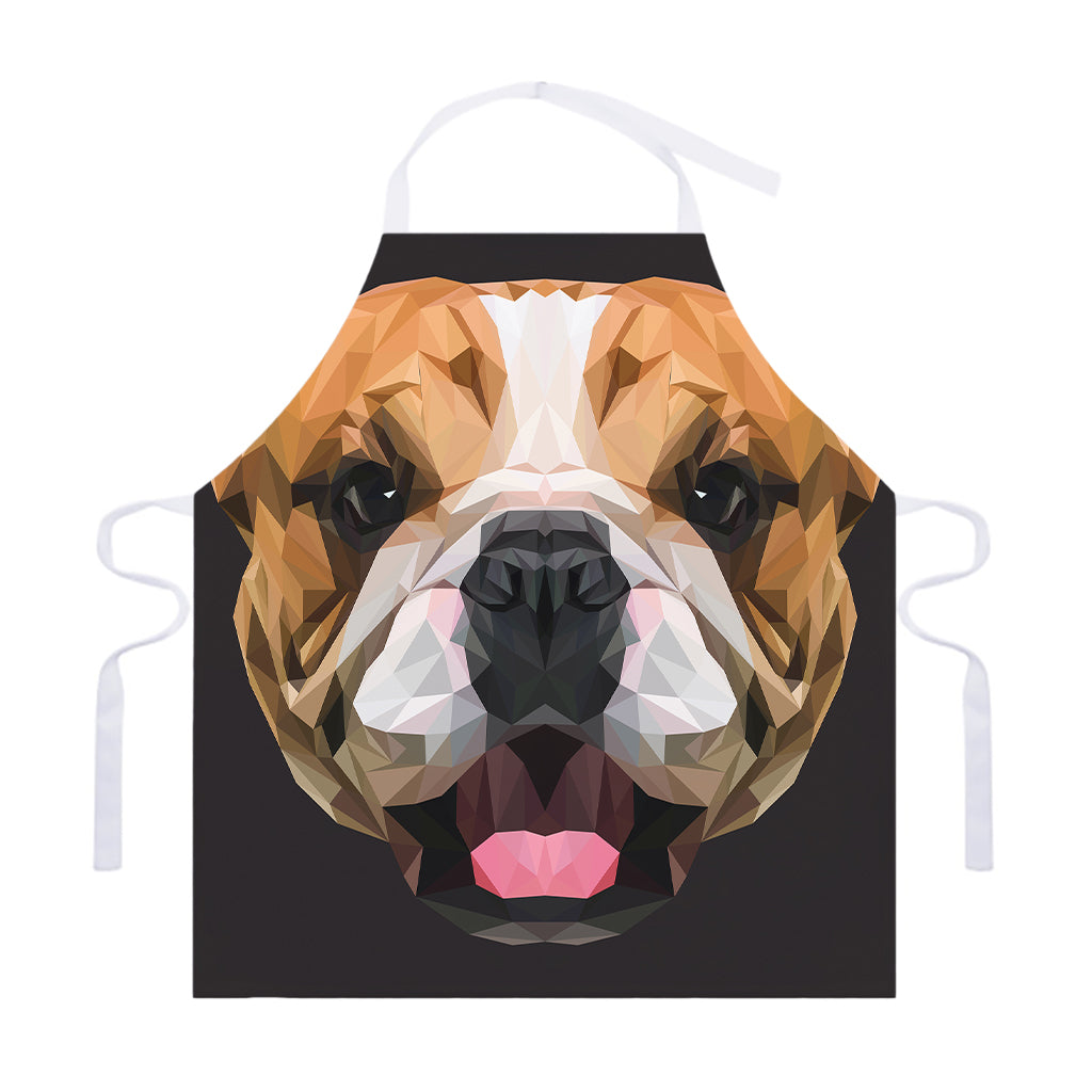 Geometric English Bulldog Print Adjustable Apron