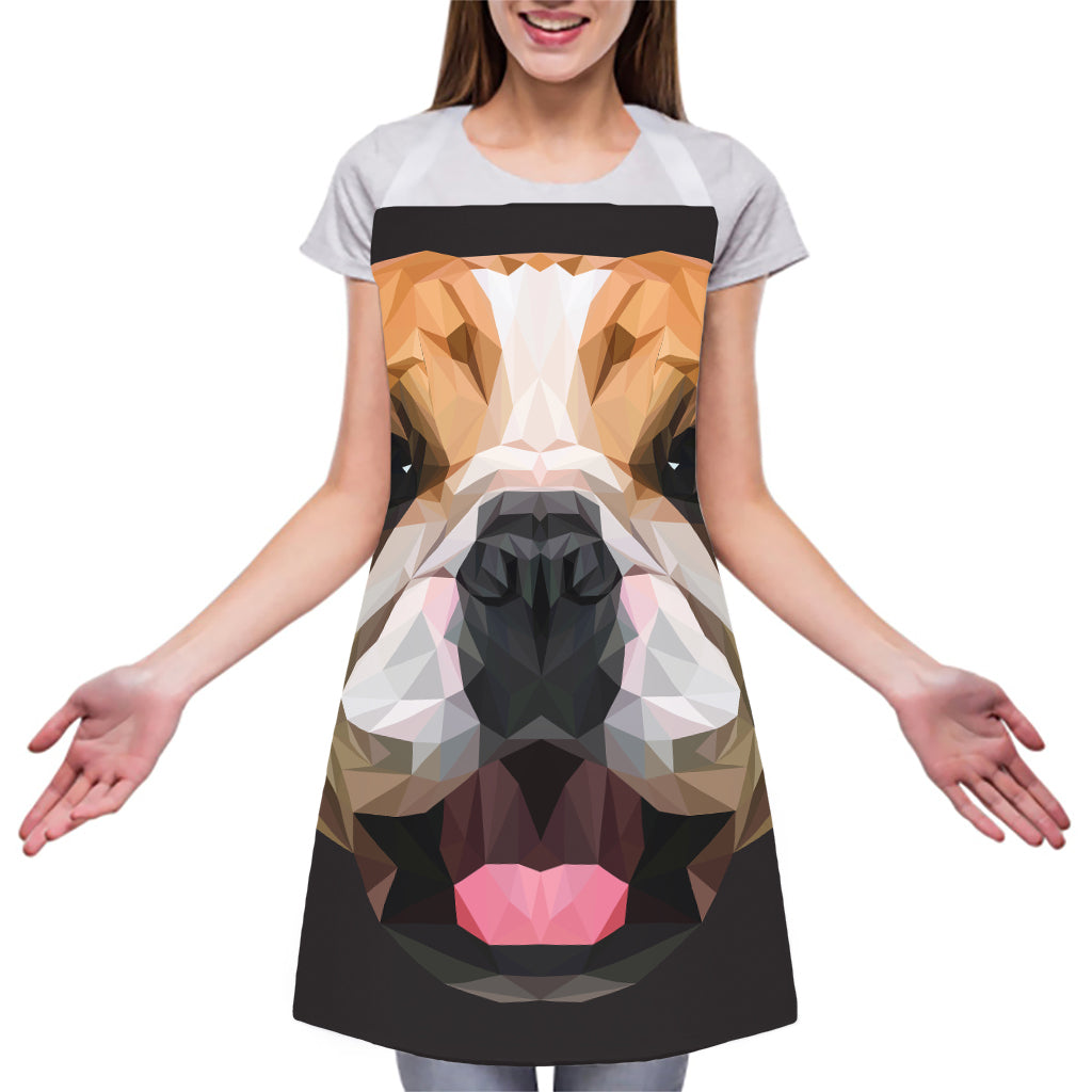Geometric English Bulldog Print Adjustable Apron