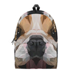 Geometric English Bulldog Print Backpack
