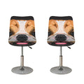 Geometric English Bulldog Print Bar Stool Covers