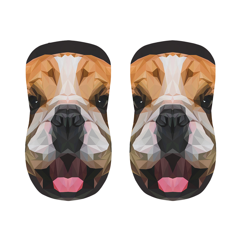 Geometric English Bulldog Print Bar Stool Covers
