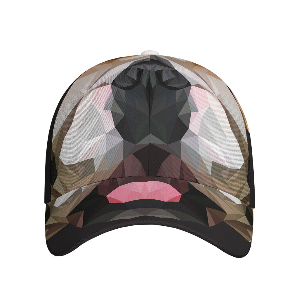 Geometric English Bulldog Print Baseball Cap