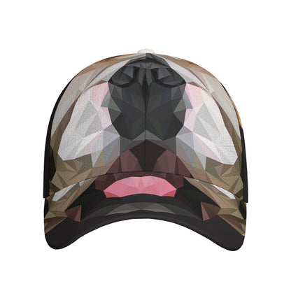 Geometric English Bulldog Print Baseball Cap