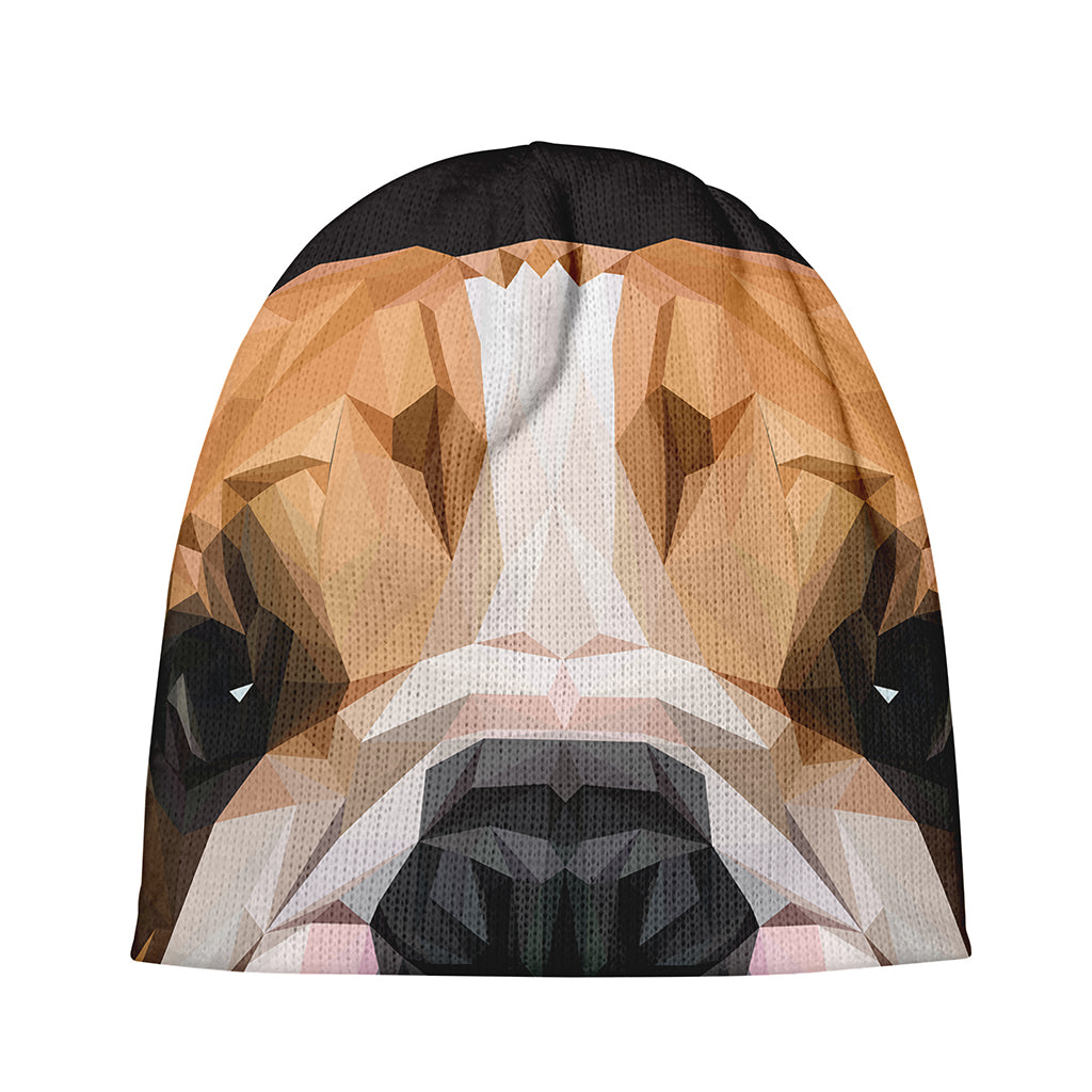 Geometric English Bulldog Print Beanie