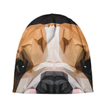 Geometric English Bulldog Print Beanie