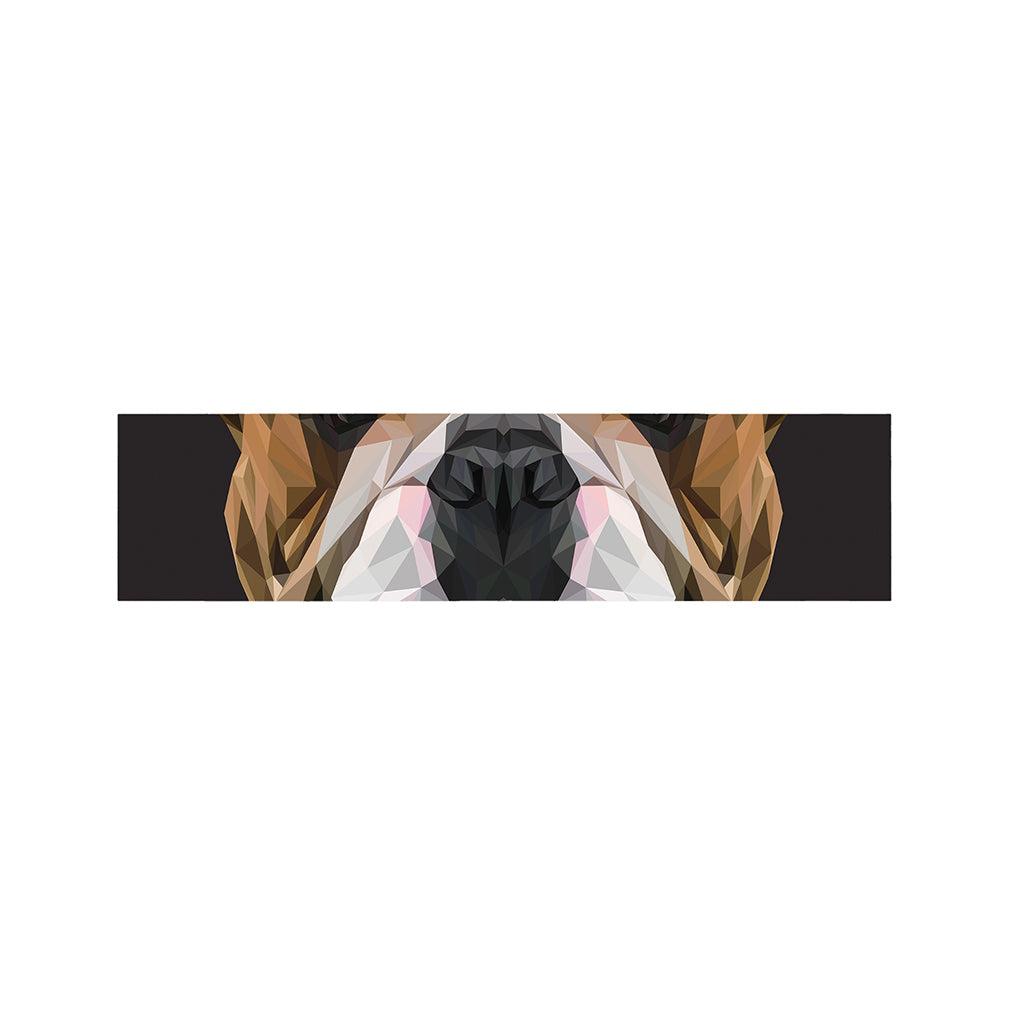 Geometric English Bulldog Print Bed Runner