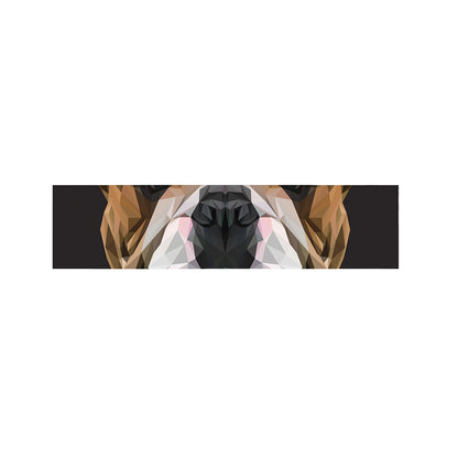 Geometric English Bulldog Print Bed Runner